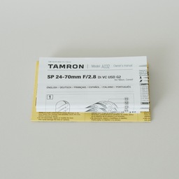 TAMRON SP 24-70mm F/2.8 Di VC USD G2（Model A032）[キヤノンEF用]