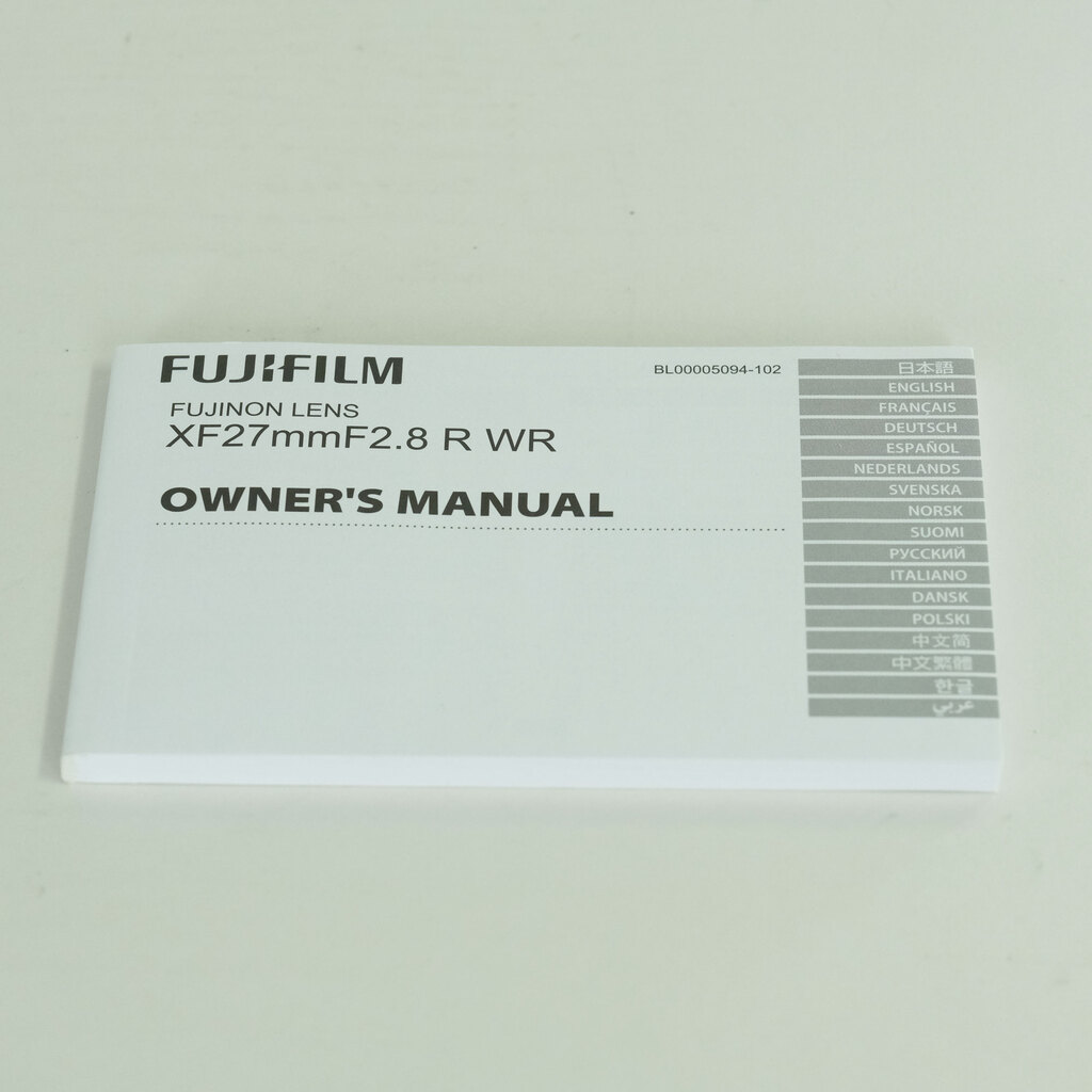 FUJIFILM XF27mmF2.8 R WR