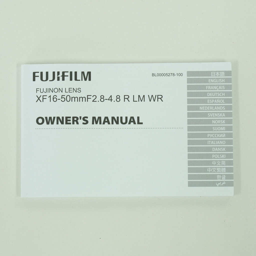 FUJIFILM XF16-50mmF2.8-4.8 R LM WR