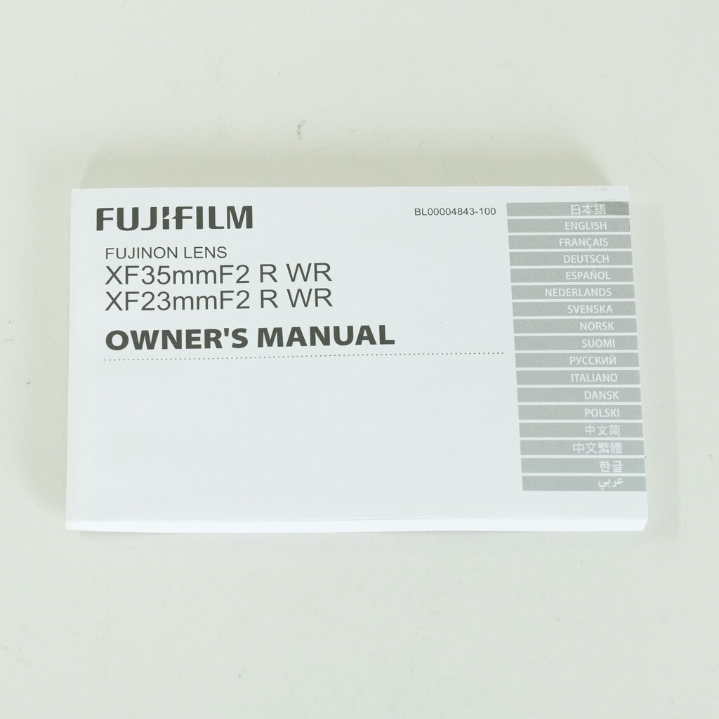 FUJIFILM XF23mmF2 R WR FUJIFILM XF23mmF2 R WR