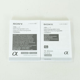 SONY FE 40mm F2.5 G SEL40F25G