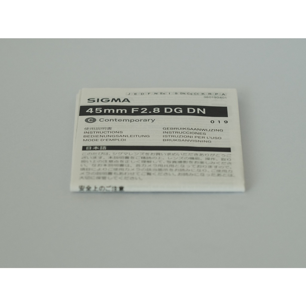 SIGMA 45mm F2.8 DG DN｜Contemporary [ソニーE用]