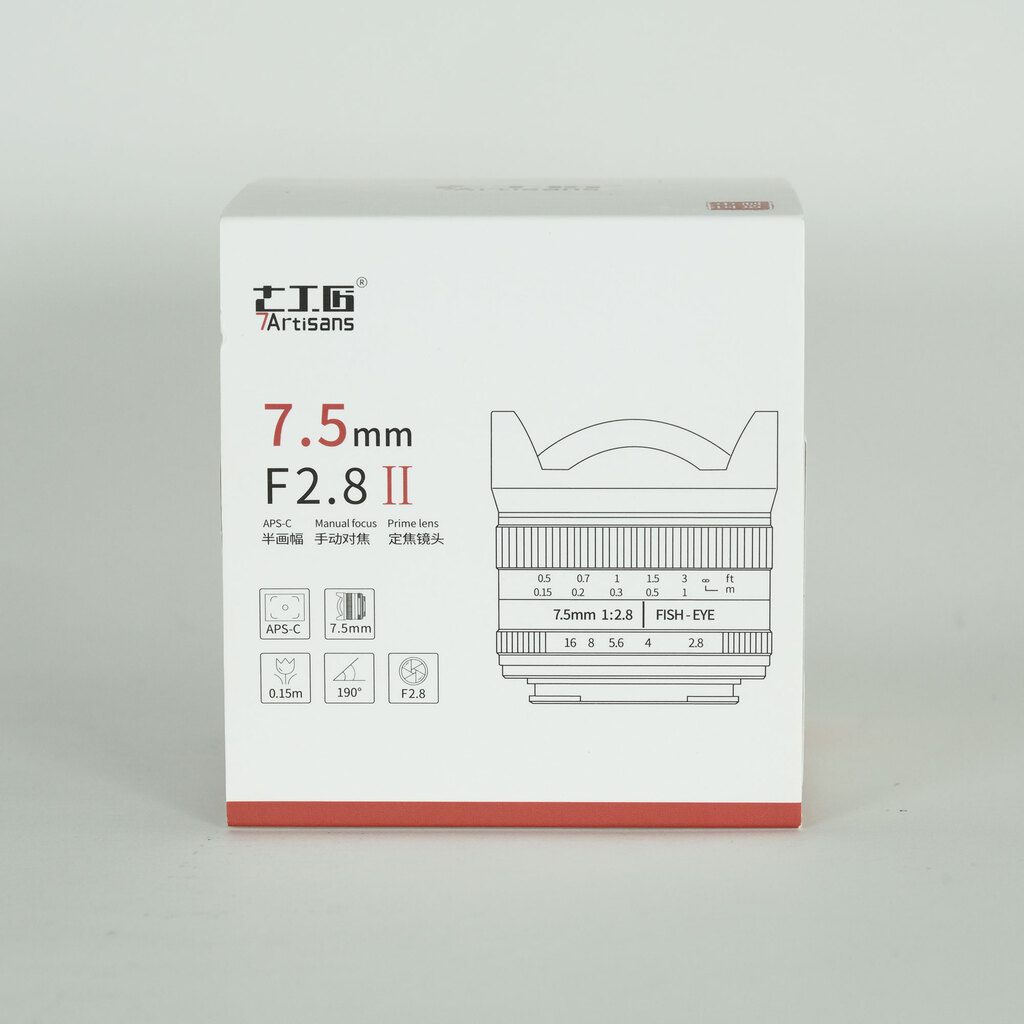 七工匠 7Artisans 7.5mm F2.8 Fish-eye II (フジフイルムX用) ブラック
