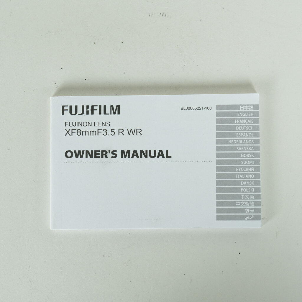 FUJIFUILM XF8mmF3.5R WR