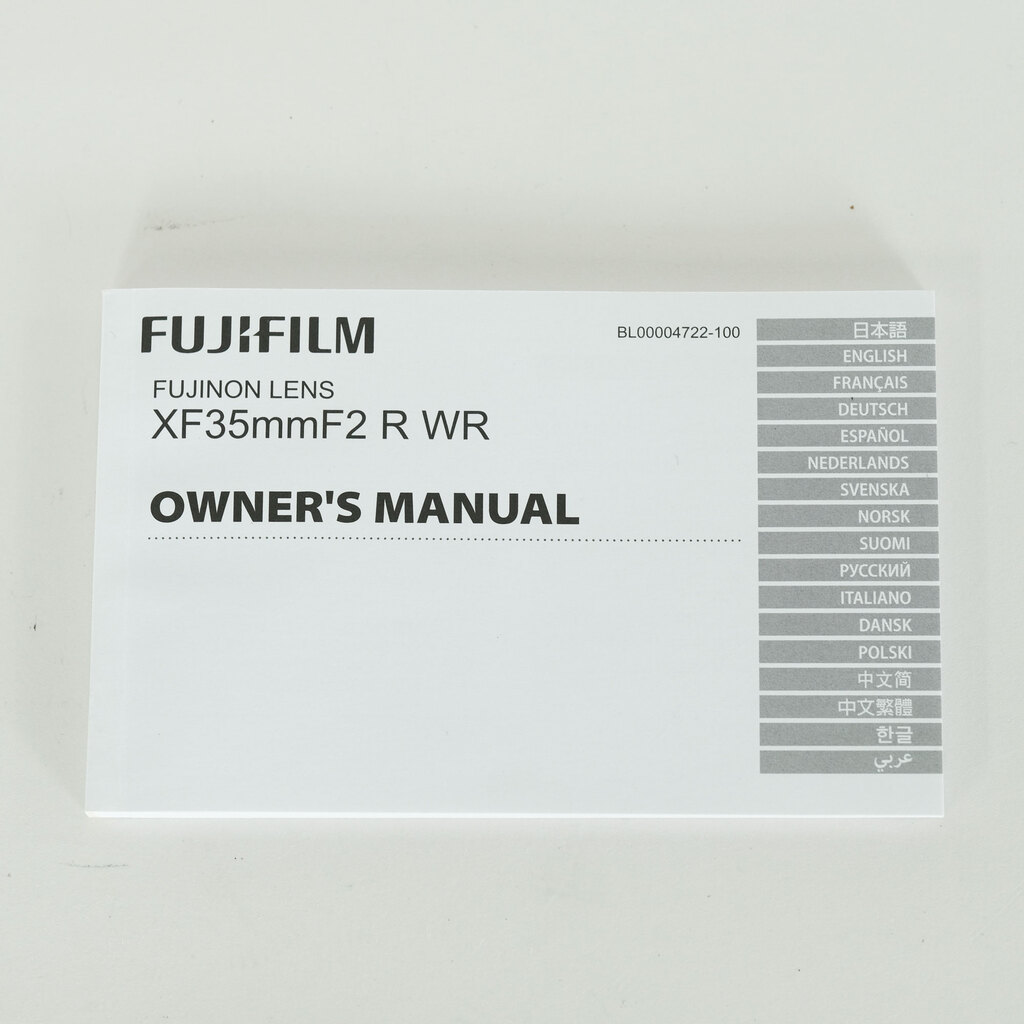FUJIFILM XF35mmF2 R WR