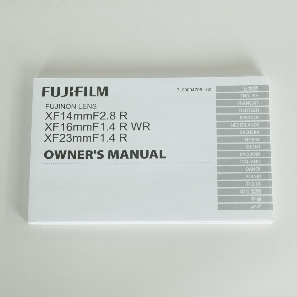 FUJIFILM XF16mmF1.4 R WR