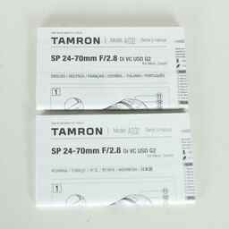 TAMRON SP 24-70mm F/2.8 Di VC USD G2（Model A032）[キヤノンEF用]