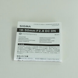 SIGMA 18-50mm F2.8 DC DN｜Contemporary [ソニーE用]