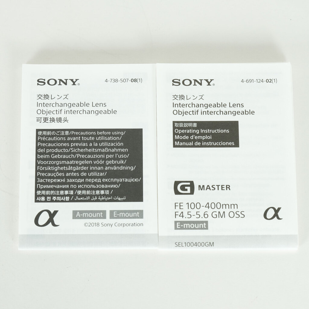 SONY FE 100-400mm F4.5-5.6 GM OSS SEL100400GM SONY FE 100-400mm F4.5-5.6 GM OSS SEL100400GM