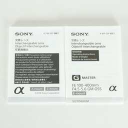 SONY FE 100-400mm F4.5-5.6 GM OSS SEL100400GM SONY FE 100-400mm F4.5-5.6 GM OSS SEL100400GM