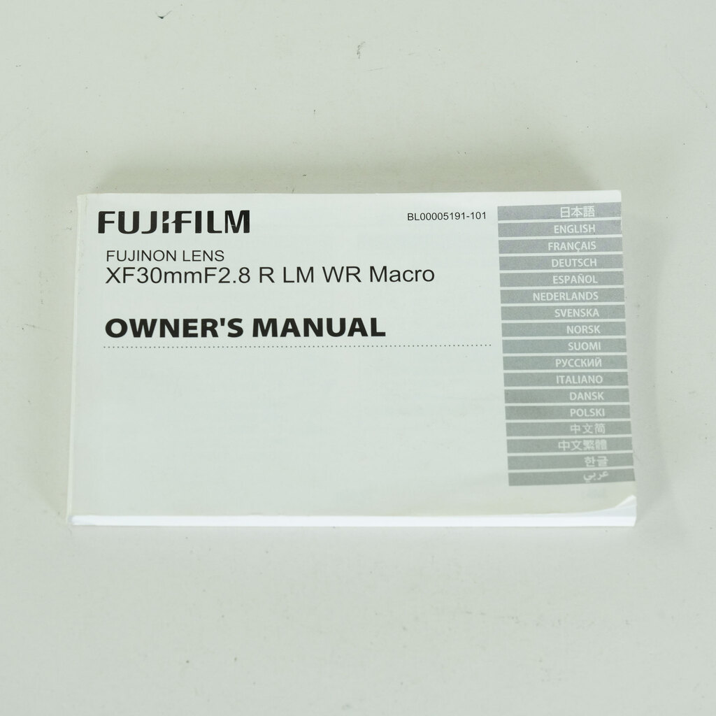 FUJIFUILM XF30mmF2.8 R LM WR Macro FUJIFUILM XF30mmF2.8 R LM WR Macro