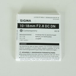 SIGMA 10-18mm F2.8 DC DN｜Contemporary [ソニーE用]