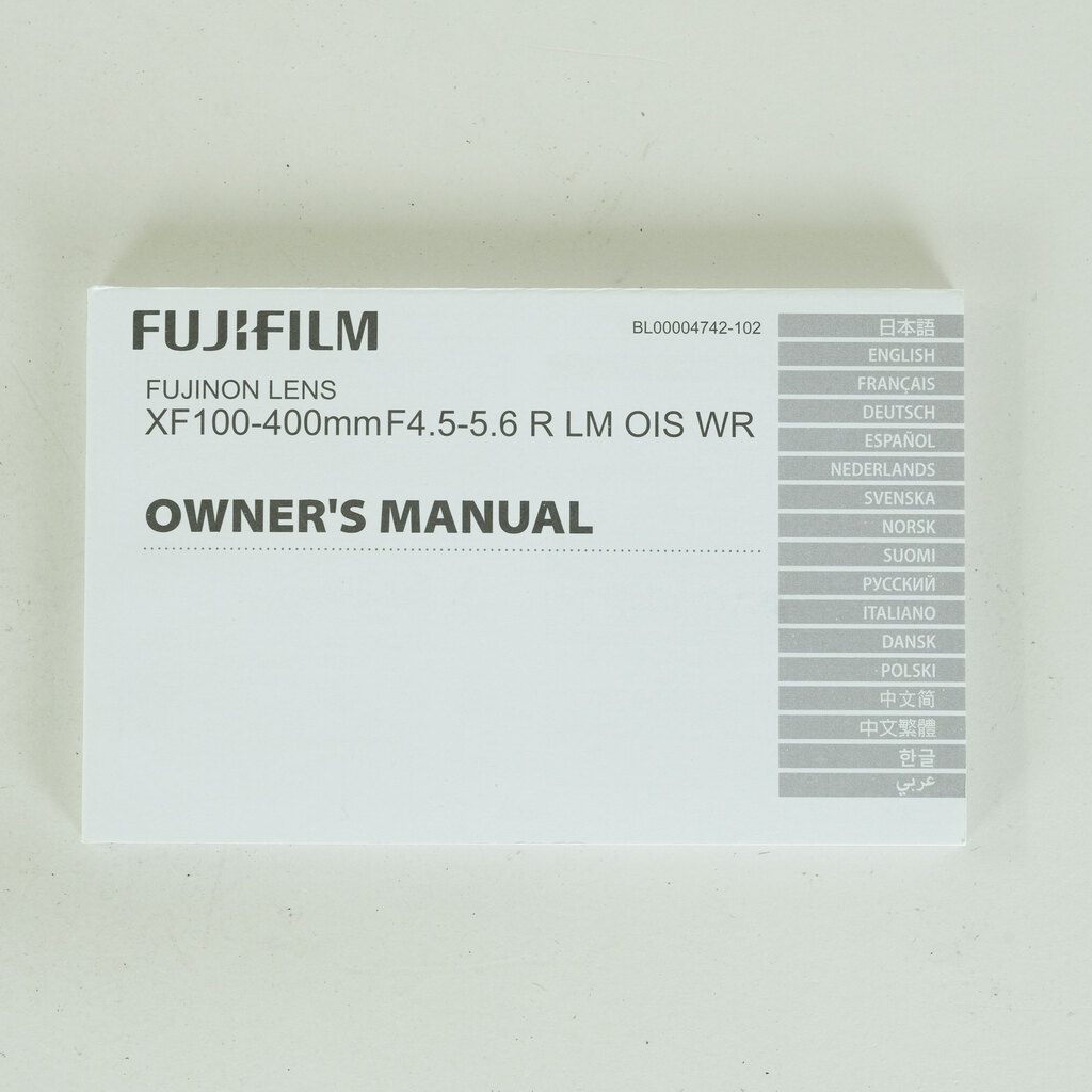 FUJIFILM XF100-400mmF4.5-5.6 R LM OIS WR