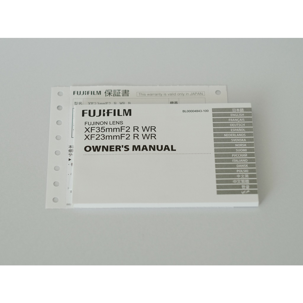 FUJIFILM XF23mmF2 R WR