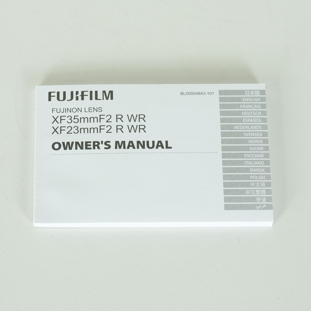 FUJIFILM XF35mmF2 R WR