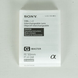 SONY FE 50mm F1.4 GM SEL50F14GM SONY FE 50mm F1.4 GM SEL50F14GM