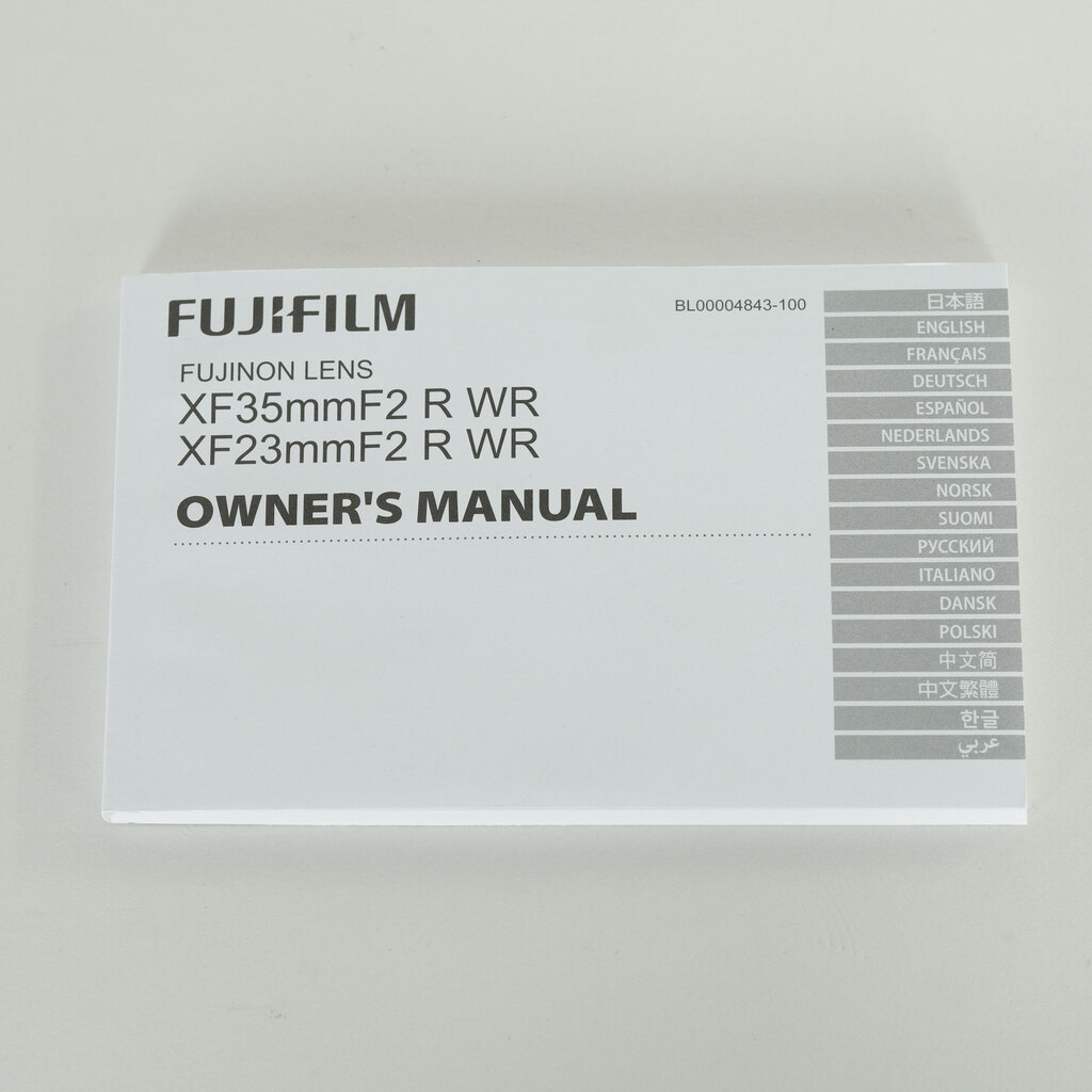 FUJIFILM XF23mmF2 R WR