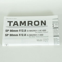 TAMRON SP 90mm F/2.8 Di MACRO 1:1 VC USD（Model F017）[ニコンF用]