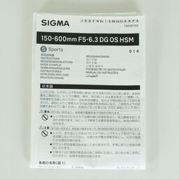 SIGMA 150-600mm F5-6.3 DG OS HSM | Sports [キヤノン用]