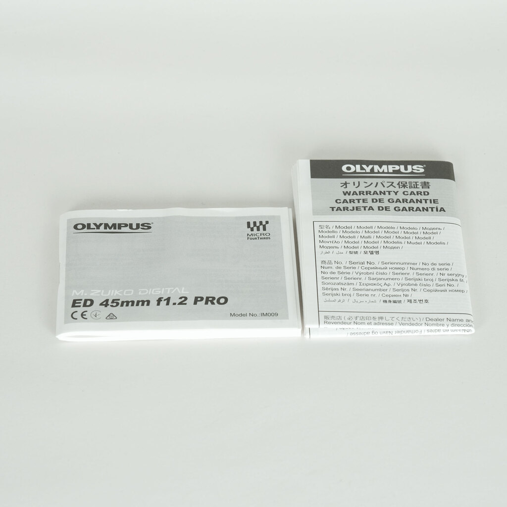 OLYMPUS M.ZUIKO DIGITAL ED 45mm F1.2 PRO