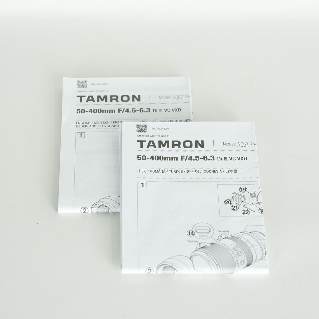 TAMRON 50-400mm F/4.5-6.3 Di III VC VXD (Model A067) [ソニーE用]