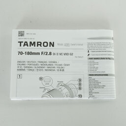 TAMRON 70-180mm F/2.8 Di III VC VXD G2（Model A065） [ソニーE用]