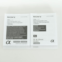 SONY FE 16-25mm F2.8 G SEL1625G