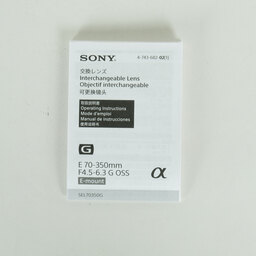 SONY E 70-350mm F4.5-6.3 OSS SEL70350G SONY E 70-350mm F4.5-6.3 OSS SEL70350G