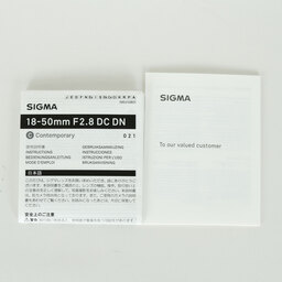 SIGMA 18-50mm F2.8 DC DN｜Contemporary [フジフイルムX用]