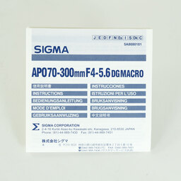 SIGMA APO 70-300mm F4-5.6 DG MACRO [ペンタックスK用]