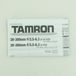 TAMRON 28-300mm F/3.5-6.3 Di VC PZD (Model A010) [キヤノンEF用]