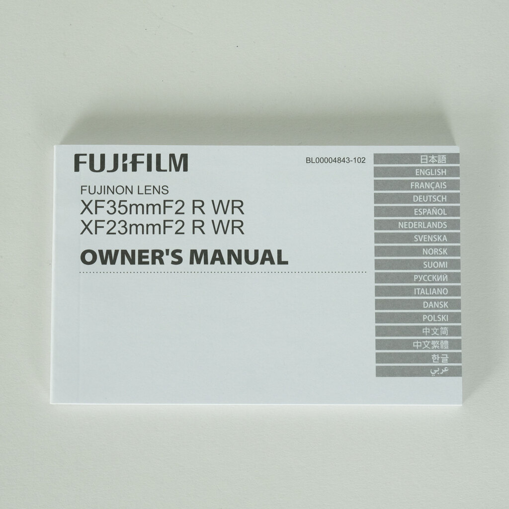 FUJIFILM XF35mmF2 R WR FUJIFILM XF35mmF2 R WR