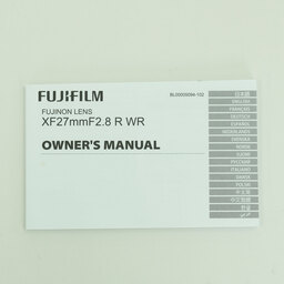 FUJIFILM XF27mmF2.8 R WR FUJIFILM XF27mmF2.8 R WR