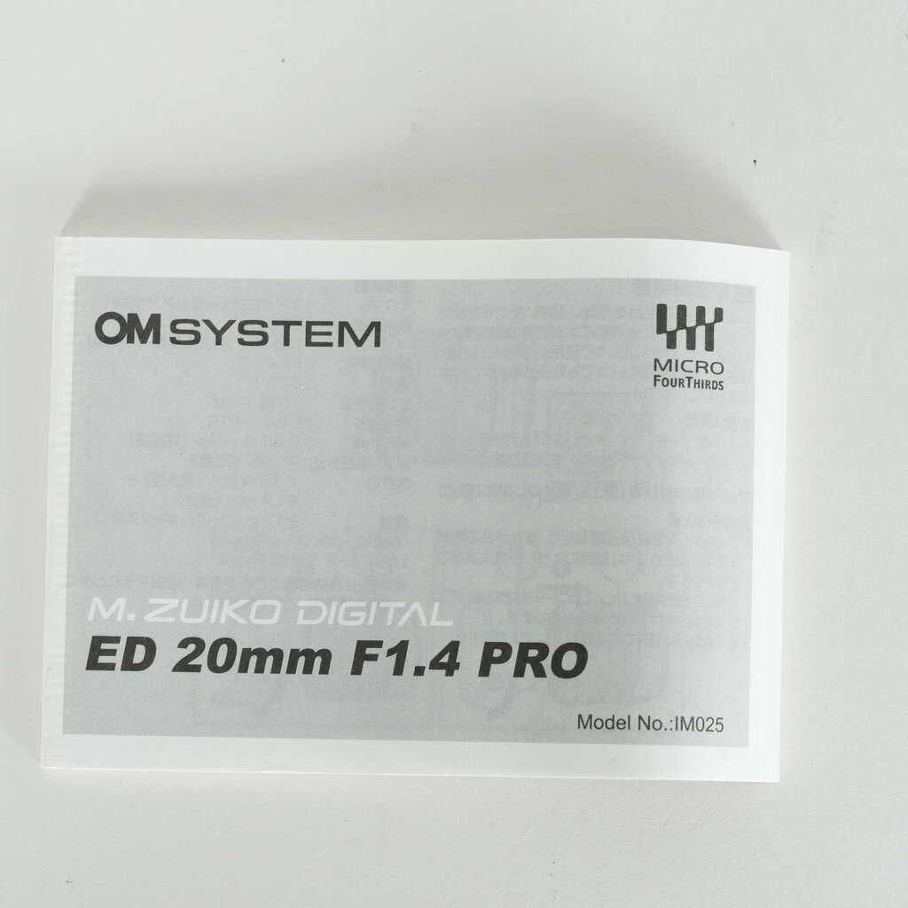 OLYMPUS M.ZUIKO DIGITAL ED 20mm F1.4 PRO