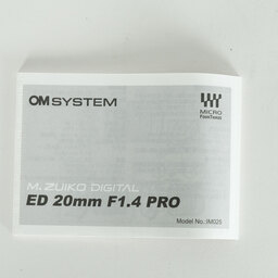 OLYMPUS M.ZUIKO DIGITAL ED 20mm F1.4 PRO