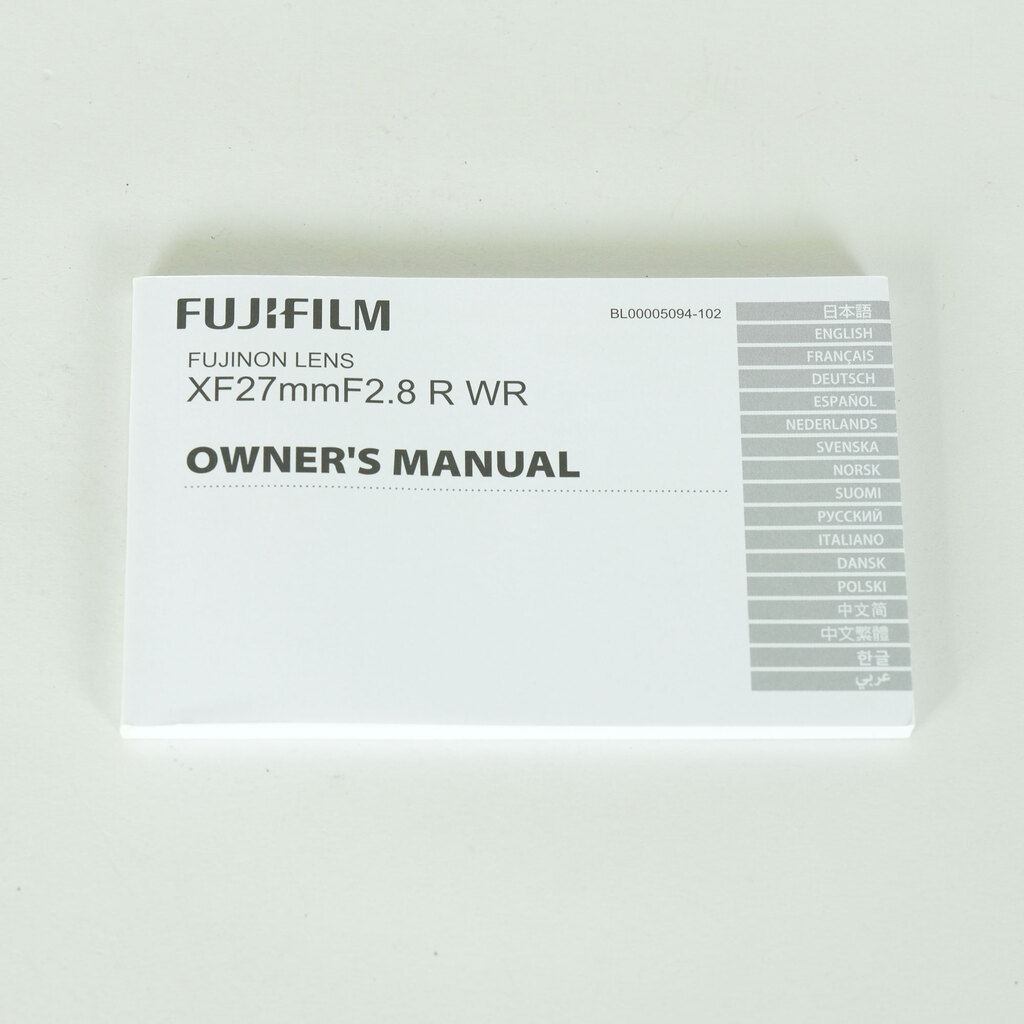 FUJIFILM XF27mmF2.8 R WR