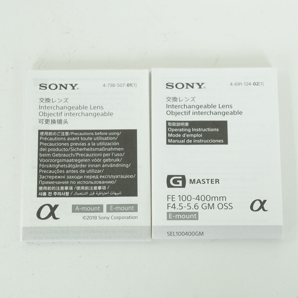 SONY FE 100-400mm F4.5-5.6 GM OSS SEL100400GM SONY FE 100-400mm F4.5-5.6 GM OSS SEL100400GM