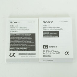 SONY FE 100-400mm F4.5-5.6 GM OSS SEL100400GM SONY FE 100-400mm F4.5-5.6 GM OSS SEL100400GM