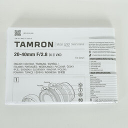 TAMRON 20-40mm F/2.8 Di III VXD(Model A062) [ソニーE用]