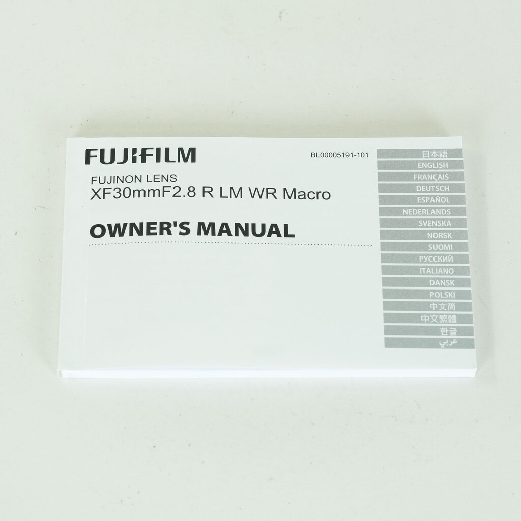 FUJIFUILM XF30mmF2.8 R LM WR Macro