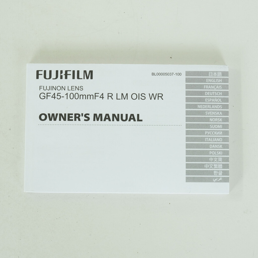 FUJIFILM GF45-100mmF4 R LM OIS WR