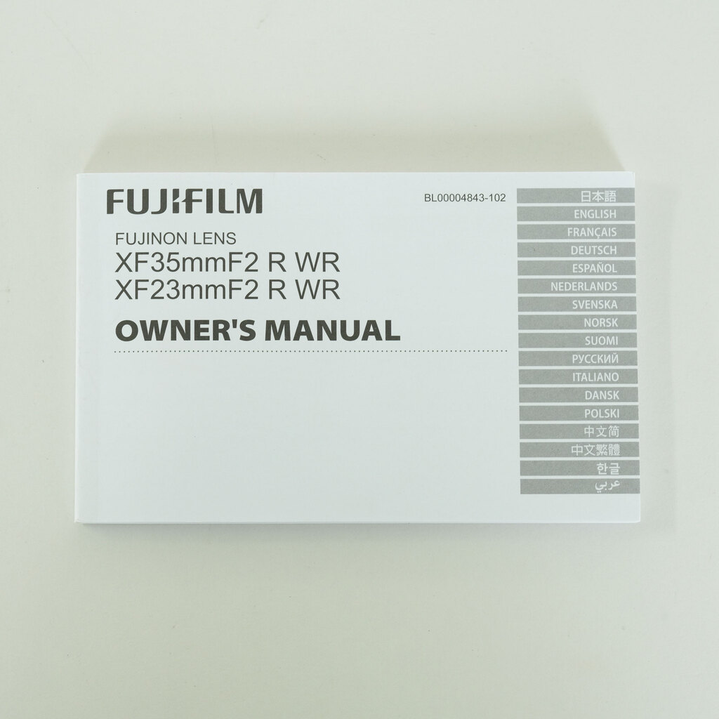 FUJIFILM XF23mmF2 R WR
