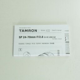 TAMRON SP 24-70mm F/2.8 Di VC USD G2（Model A032）[キヤノンEF用]