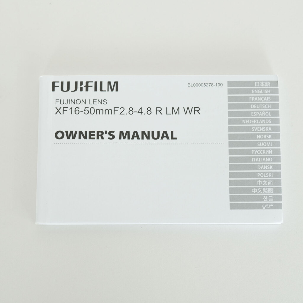 FUJIFILM XF16-50mmF2.8-4.8 R LM WR