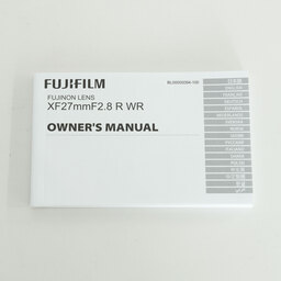 FUJIFILM XF27mmF2.8 R WR FUJIFILM XF27mmF2.8 R WR