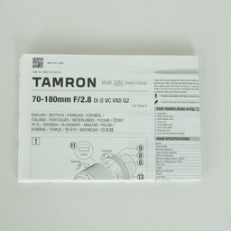 TAMRON 70-180mm F/2.8 Di III VC VXD G2（Model A065） [ソニーE用]