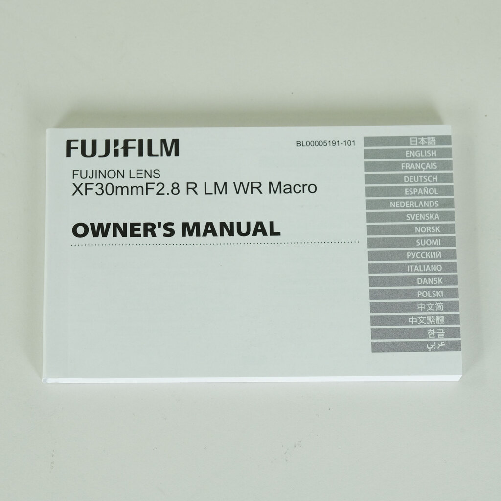 FUJIFUILM XF30mmF2.8 R LM WR Macro