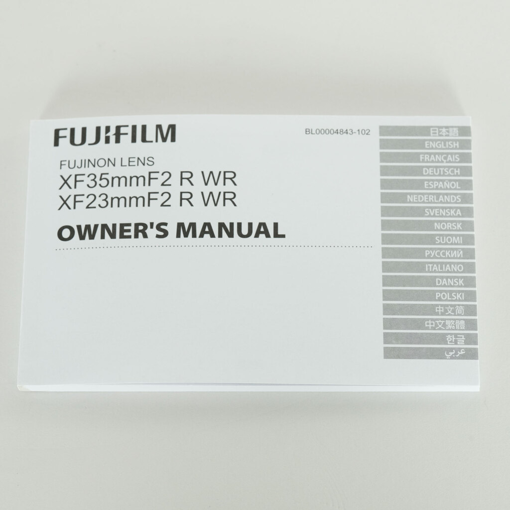 FUJIFILM XF23mmF2 R WR