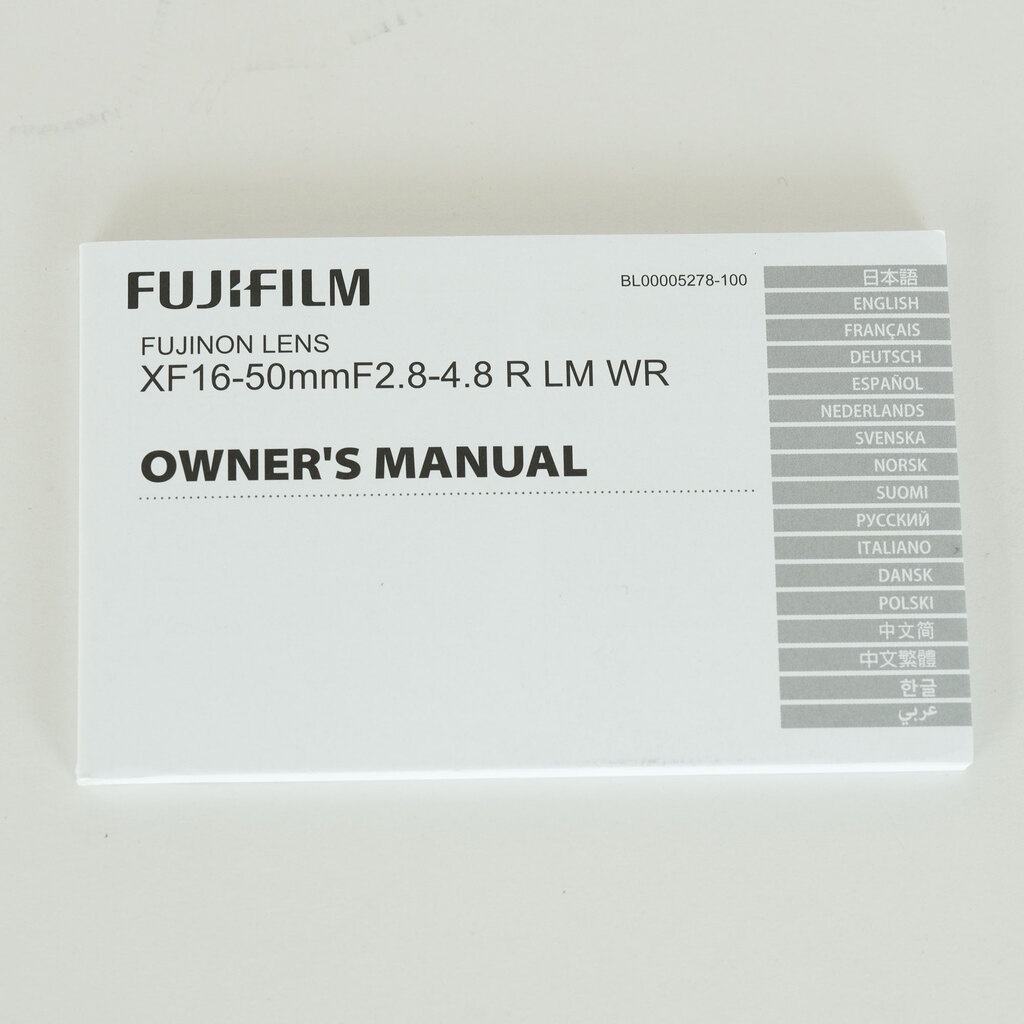 FUJIFILM XF16-50mmF2.8-4.8 R LM WR