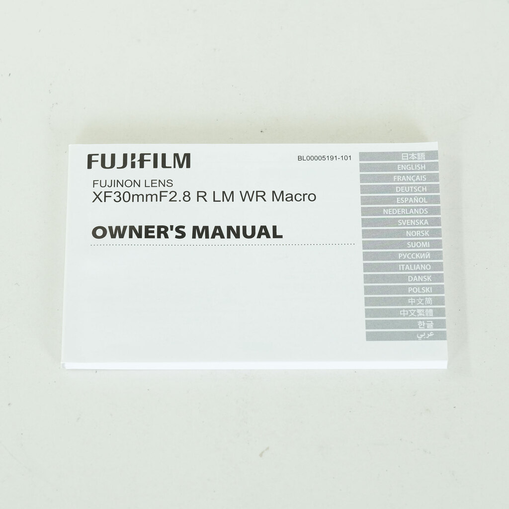FUJIFUILM XF30mmF2.8 R LM WR Macro